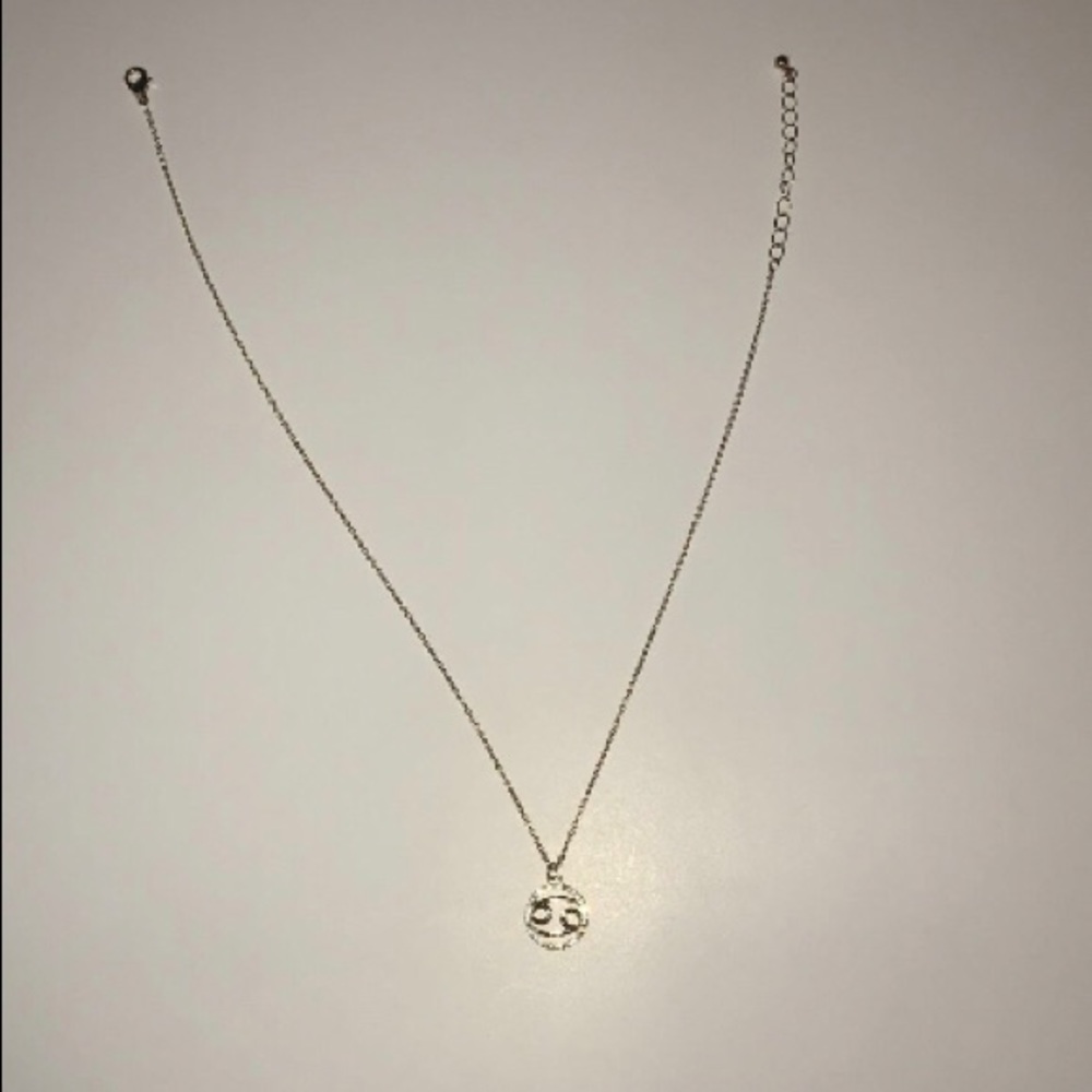 Gold Cancer sign necklace